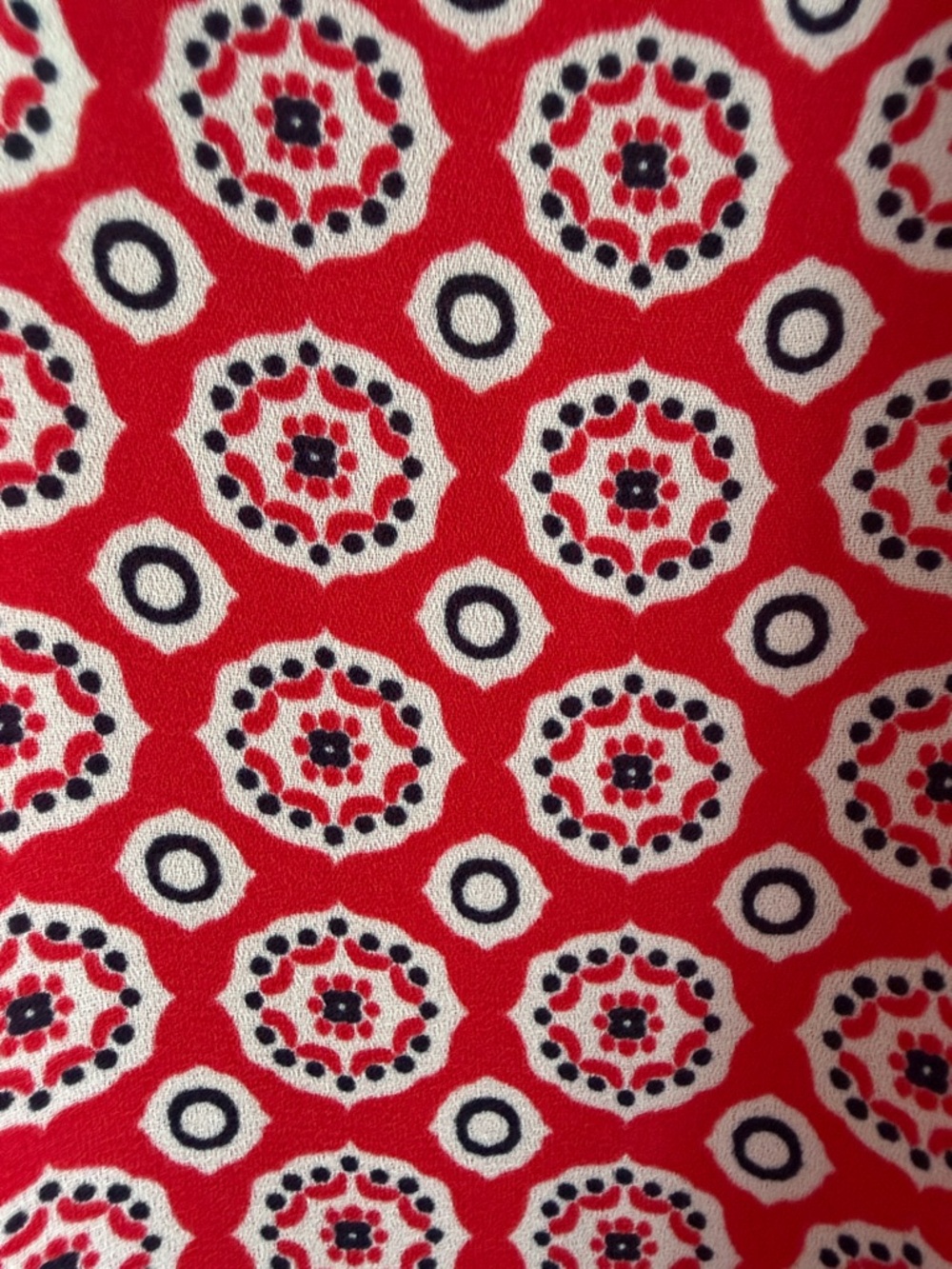 J. Crew Red Printed Ruffle Hem Summer Sundress Size 8 - Picture 9 of 13